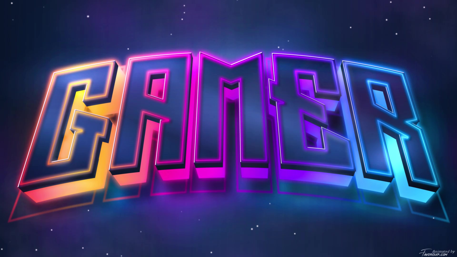 Néon x Gamer Fond d'écran Animé