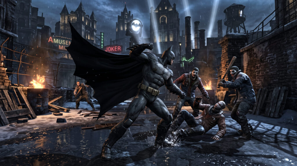 Batman Arkham City Gotham Şehri aksiyon ve dövüş oyunu inceleme görseli