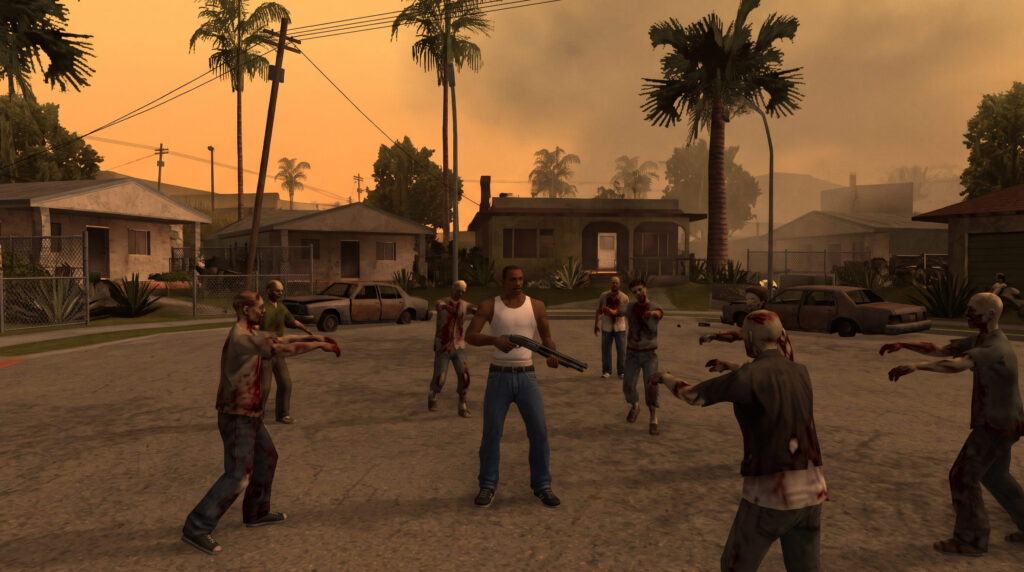 GTA San Andreas zombi modu Los Santos kıyamet sonrası hayatta kalma kapak görseli